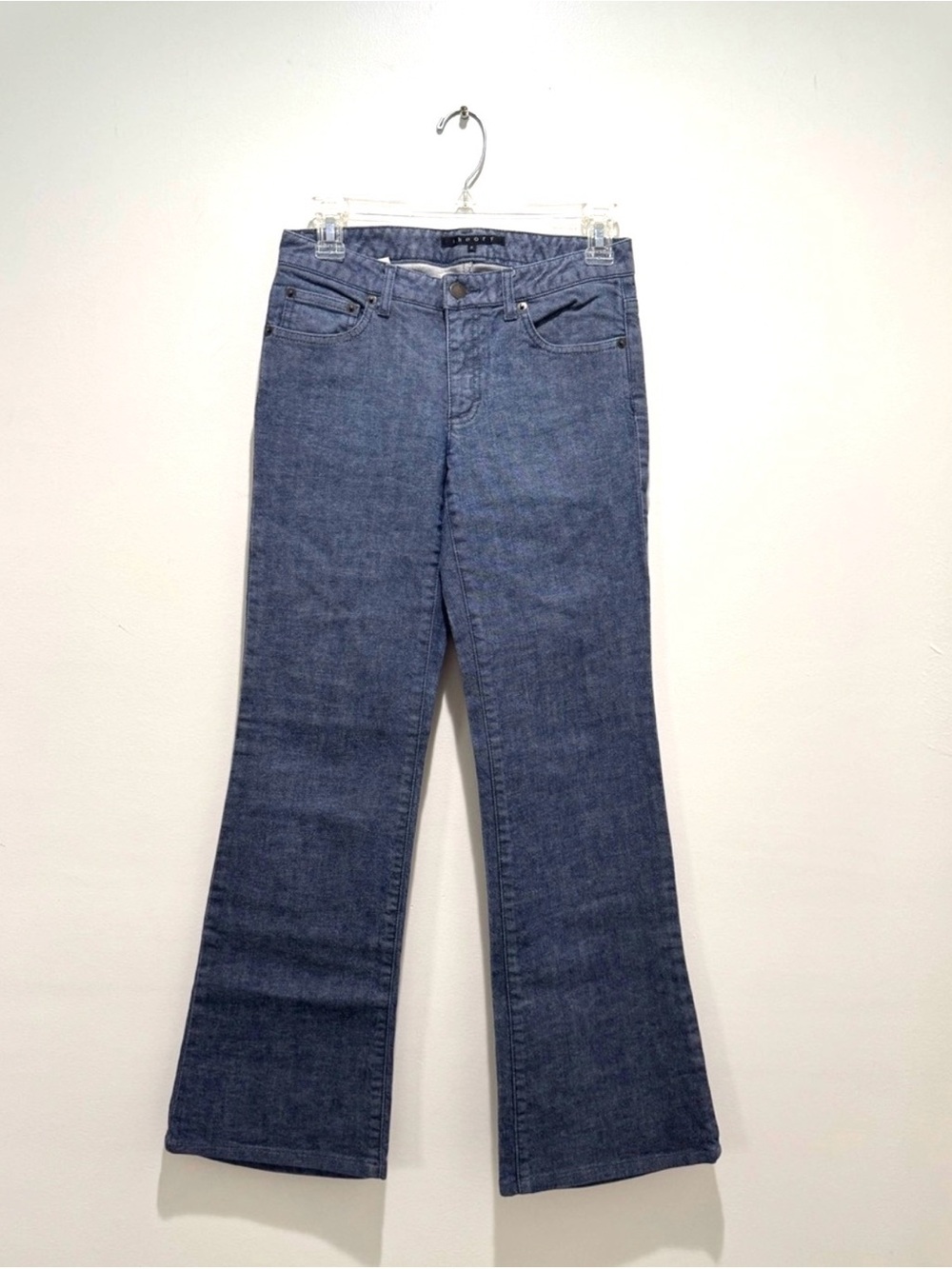 Theory Blue Wash Stretch Flare Bootcut Jeans Size 2 Made in USA